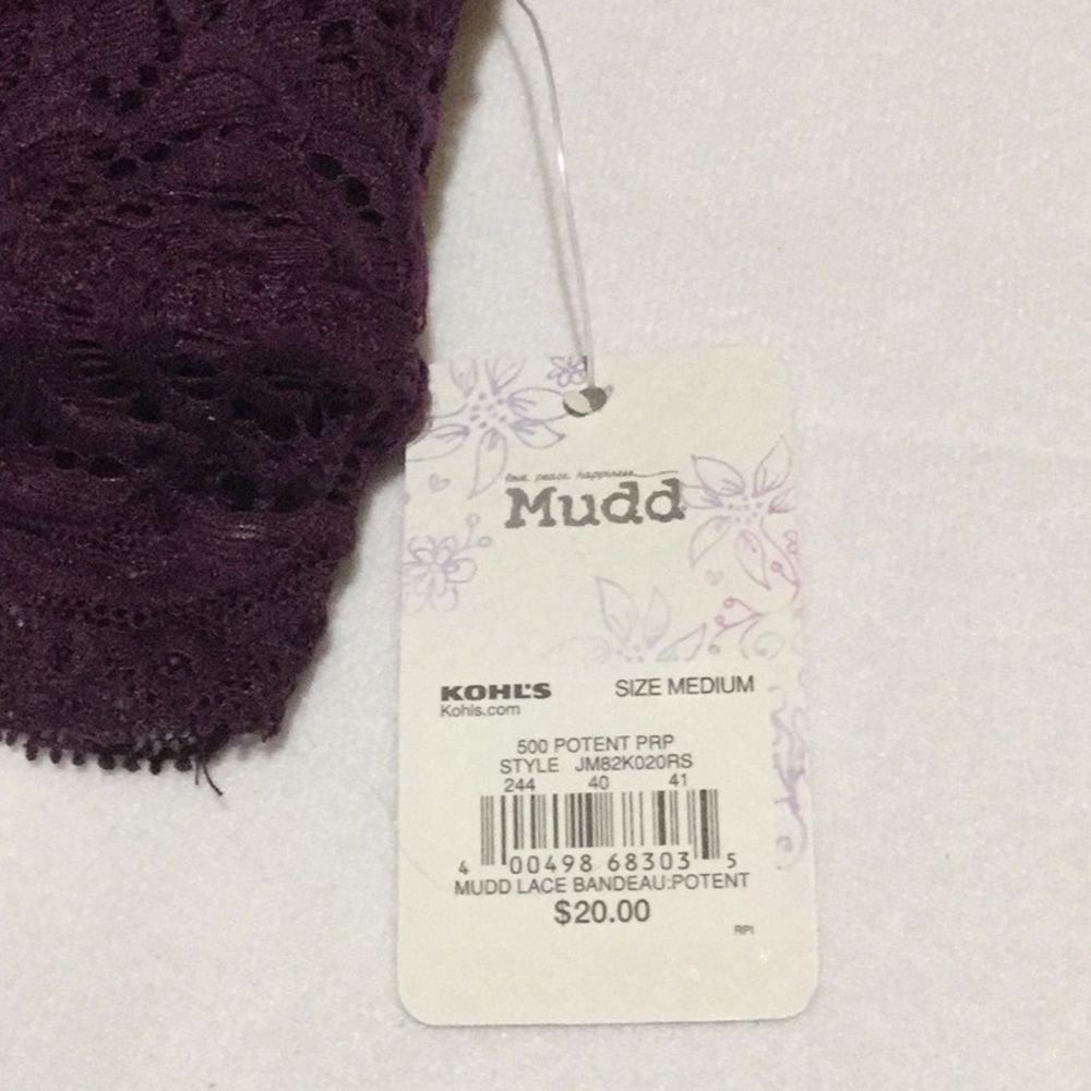 Mudd Pretty Little Layers Lace Bandeau Purple - Picture 2 of 6